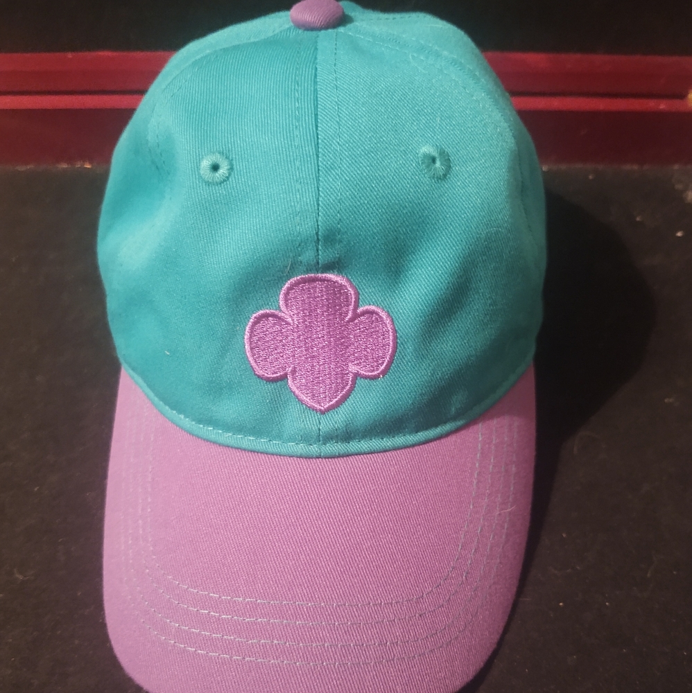 Purple and green Official Junior Girl scout junior baseball hat (small) #52240